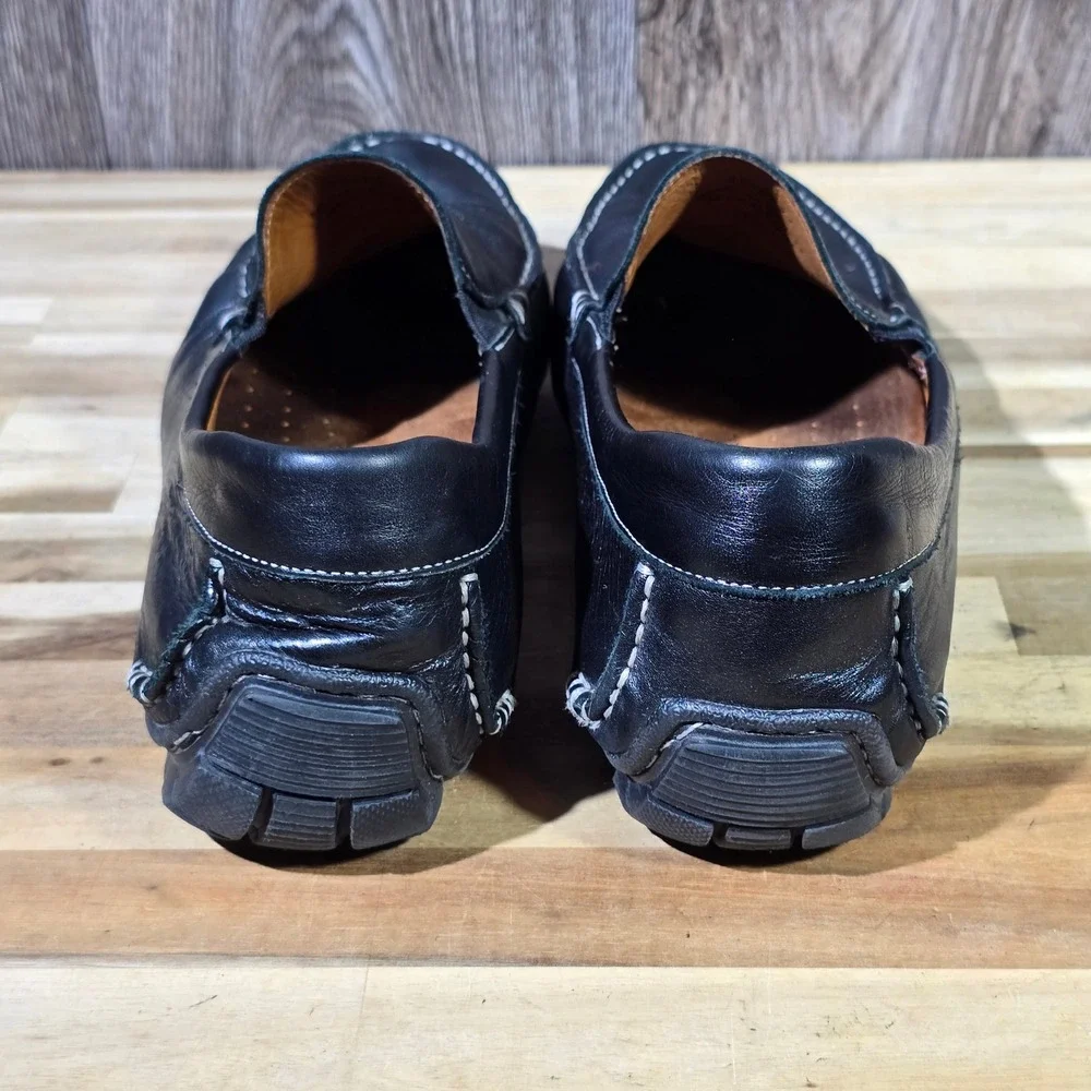 Johnston & Murphy McGuffey Loafer Black Leather Sheepskin Slip On Size 11 M Men‎